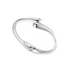 LUXYSODE Silver/Gold Bangle Bracelets for Women Teens Fashion Chunky Adjustable