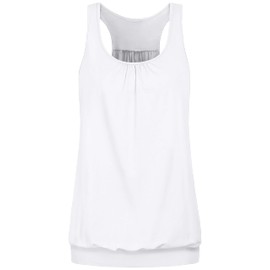 White Workout Tank Tops for Women Tank Tops Loose Fit Cotton Tank Top Women Sleeveless Yoga Shirts Womens Tanks & Camis White Large