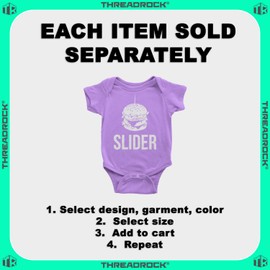 Threadrock Unisex Baby Slider Infant Bodysuit - 6 Months, Lavender