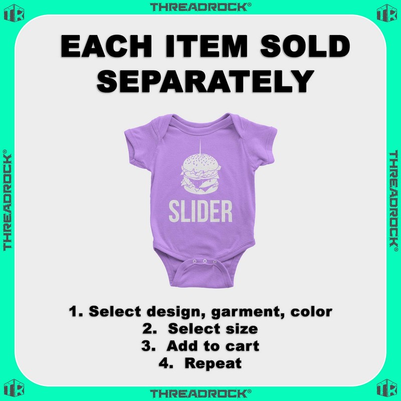 Threadrock Unisex Baby Slider Infant Bodysuit - 6 Months, Lavender