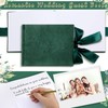 Panelee Wedding Guest Book with Pen Green Velvet Guest Book