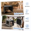 Akinerri Dog Crate Cover with Mesh Window, Double Door Waterproof