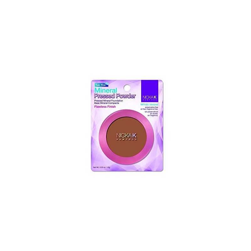 NICKA K New York Mineral Pressed Powder 0.35oz, MP105 Almond