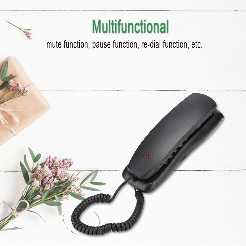 KX T628 Black for English Wired Desktop Wall Phone Landline