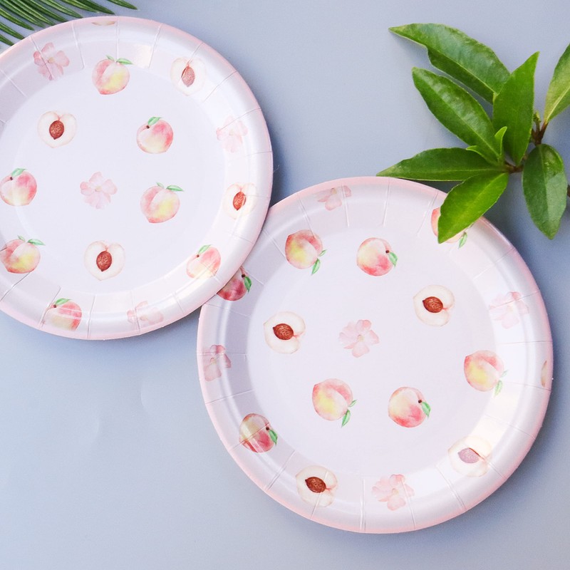 Pandecor 50 platos de postre de papel de fruta de