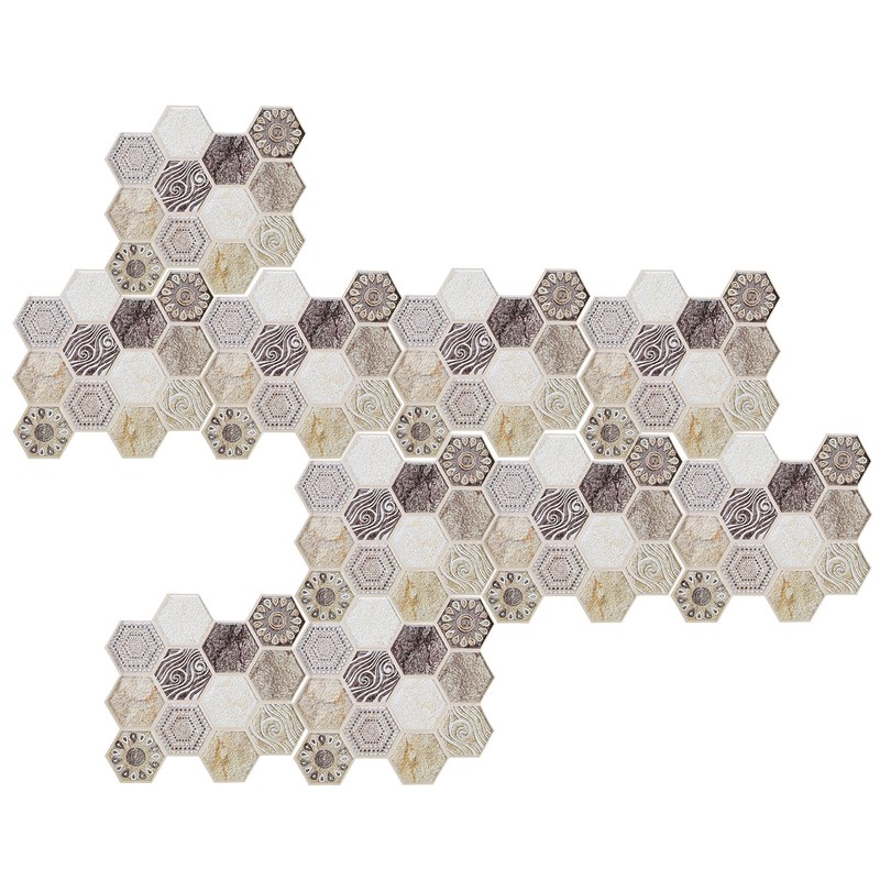 10Pcs Self Adhesive Sticker Background PVC Wall Decal Tile Sticker