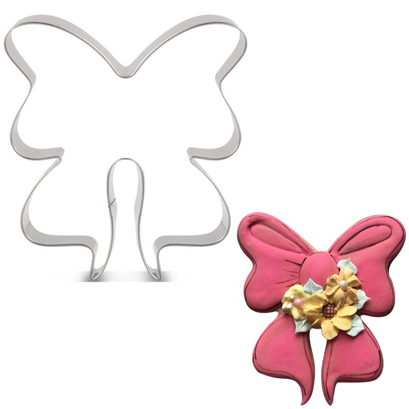 LILIAO Bow Ribbon Cookie Cutter - 3.7 x 3.8 inches