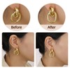 8PCS 14K Gold Plated Earring Backs for Droopy Ears Hypoallergenic