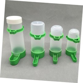 VILLFUL 3sets Small Birds Feeder Drinker Automatic Drinking Water Sprinkler Proof Bird Cup Drink Machine Drinker Plastic 5pcs*3