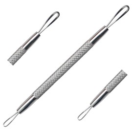 Stainless Steel Pimple Remover Blackhead Blemish Comedone Acne Extractor Tool Popper Spot Komedon Double Side Soft Touch and No-Slip Skincare for Whitehead Removal