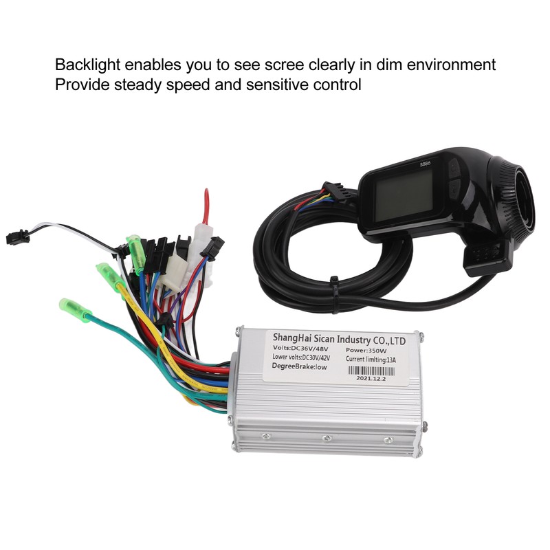 36/48V 350W Brushless Motor Controller with LCD Display Panel for