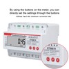 3 Phase 4 Wire Energy Meter LCD Display Multifunctional Button