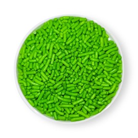 SugarMeLicious Jimmies Sprinkles, Delicious Edible Sprinkles For Decorating Cakes, Cupcakes, Cookies, Ice Cream And Desserts, Vibrant Colors, Food-Safe & Resealable Pouch, (4 oz, Lime Green)