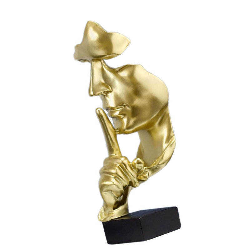 Thinker Statue Vivid Shape Compact Synthetic Resin Attractive Decorative Silence