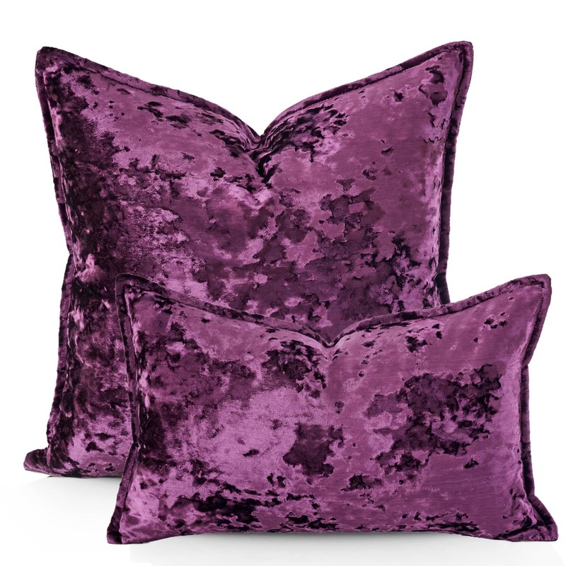 HERAYLI Premium Series, Crushed Velvet Throw Pillow Covers, Luxury Thick