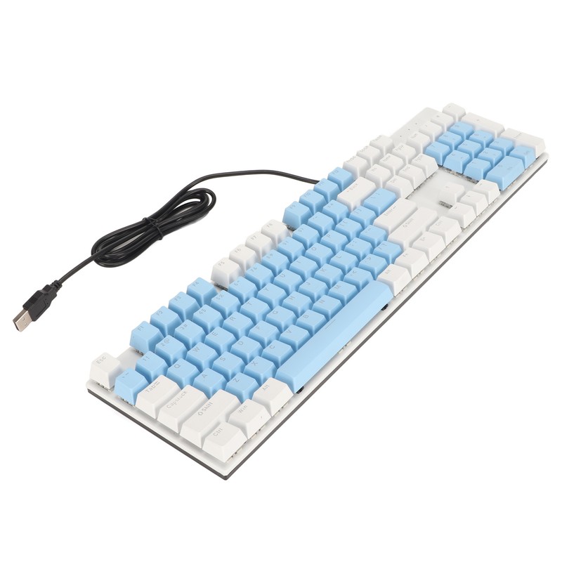 104 Key Mechanical Gaming Keyboard 28 Backlight Modes Blue Switch