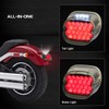 NTHREEAUTO LED Tail Light Silver FL Smoked Layback Brake Taillights