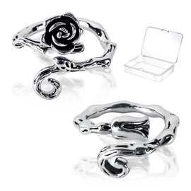 Yarn Tension Rings Adjustable Crochet Tension Ring for Finger Yarn Guide Ring for Crocheting Knitting Ring Crochet Accessories 4PCS (2 Pcs Roses)