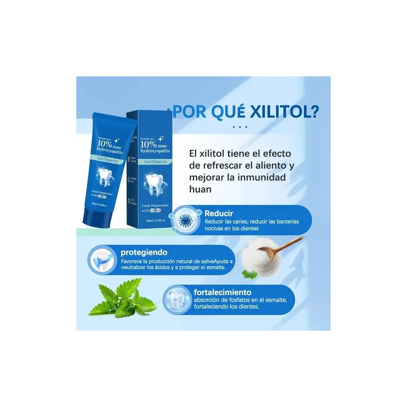 (2 Toothpastes and Toothbrushes)10 Hydroxyapatite Toothpaste for Sensitive Teeth Nano