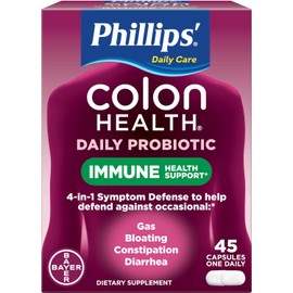 Phillips' Daily Care Colon Health Daily Probiotic, 45 Capsules each (Value Pack of 2)