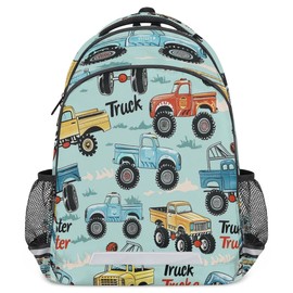 OSAM SPACE Cartoon Truck Mini Backpack Women Men Lightweight Carry On Travel Backpack Cute Small Backpacks for Hiking Gym