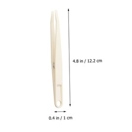 KONTONTY 12pcs Flat Head Craft Tweezers Sticker Tweezers for Diy Jewelry Making Bead Tool