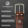 LINDENMANN Men's Buffalo Leather Belt 40 mm Cognac, dark brown