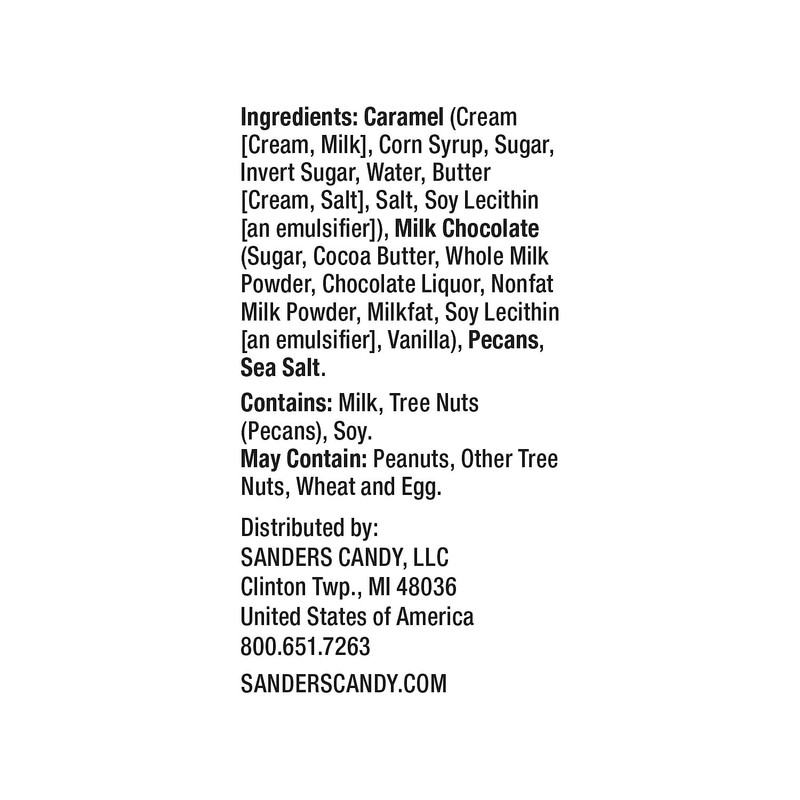 Sanders, Sea Salt Caramels Pecan Clusters, 16 Ounce