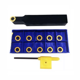 Zouzmin RCMT10T3M0 10pcs Carbide indexable Turning Insert with 5/8" SRDCN1616H10 Lathe Turning Tool Holder for Steel,Stainless Steel (RCMT10T3M0 +SRDCN1616H10)
