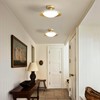 YURNYQ Dimmable White and Gold Flush Mount Ceiling Light Modern
