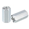 sourcing map 2pcs M20x30x60mm Coupling Nuts - Galvanized Carbon Steel