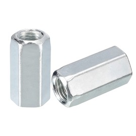 sourcing map 2pcs M20x30x60mm Coupling Nuts - Galvanized Carbon Steel Hex Threaded Rod Coupler for Furniture, Electronic, Industrial