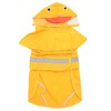 Dog Raincoat Waterproof Transparent PVC Brim Adjustable Hooded Dog Rain