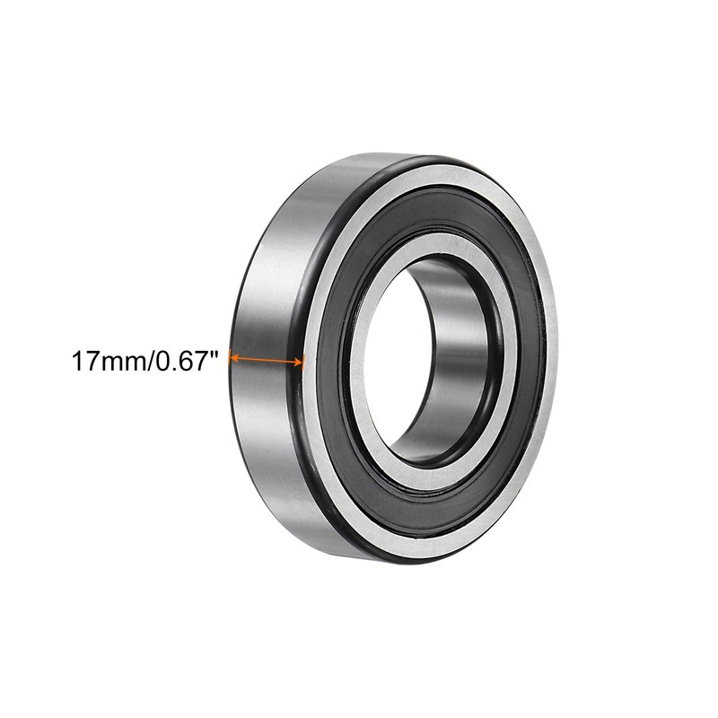 sourcing map 6207-2RS Deep Groove Ball Bearing,35 x 72 x