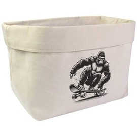 Large 'Gorilla on a Skateboard' Canvas Organiser/Storage Bag (OR00030764)