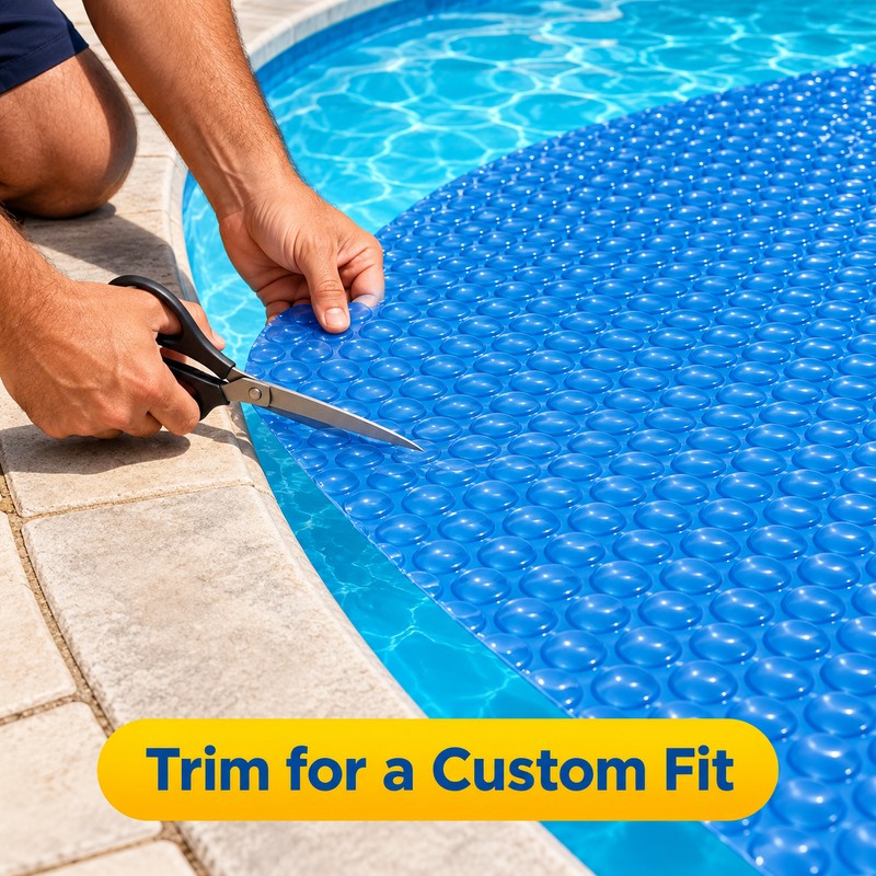 Sun2Solar 800 Series Round Blue Bubble Solar Pool Cover, Heat
