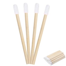 50PCS Bamboo Lip Brushes, Disposable Lip Wand Brushes, Lip Gloss Applicators, Lipstick Gloss Wands Applicator Perfect Makeup Tool Kits,lipstick applicator disposable
