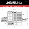 Easy-Going Reversible Oversized Couch Cover for 3 Cushion Couch Sofa