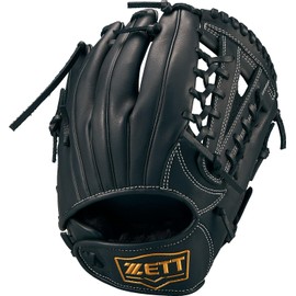 ZETT Boys Baseball Soft Ball Glove (Glove) Grand Hero All Round for Left-Handed Throwers Black (1900) BJGB76450
