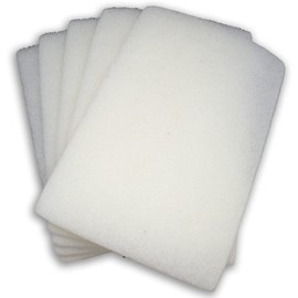 Benchmark Abrasives 6" x 9" White Coloured Non-Woven Scuff Abrasive Sanding Hand Pads Washable Reusable for Cleaning, Paint Removal, Surface Polishing Automotive (10 Pack)