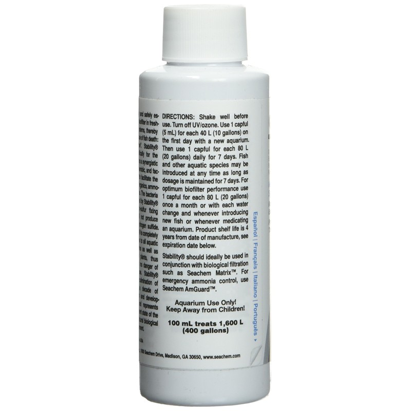 Seachem Stability Fish Tank Stabilizer - For Freshwater and Marine
