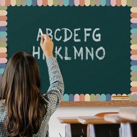 100pcs Bulletin Board Borders 114.8 ft, Classroom Bulletin Boards Border Decoration, Boho Border Trim for Classroom, Office