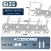 BlackFish Wall Mounted Coat Rack, Shiny Silver Rhinestones Five Heavy