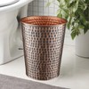 Monarch Abode Copper Hand Hammered Metal Wastebasket for Home Office