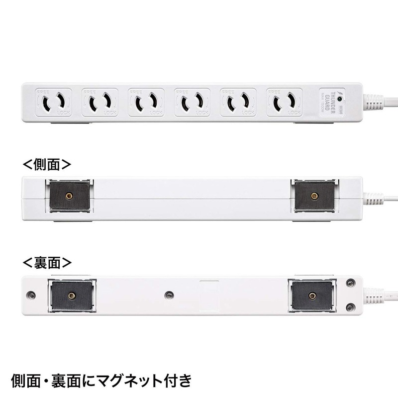 Sanwa Supply TAP-SPWMG26-5 Thunder Guard Tap (2P, 6 Socks, 16.3