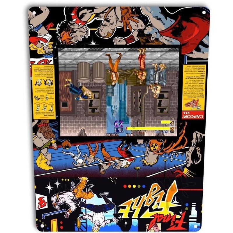 Final Fight Classic Capcom Arcade Marquee Game Room Wall Decor