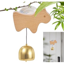 Shopkeepers Bell, Wood Door Chime Hanging Door Bell Jingle Bells Animal Metal Doorbell with Suction Cup for Door Opening Business When Entering Decoration (Puppy)