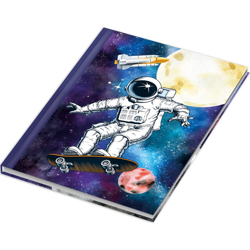 RNKVERLAG Skatonaut 46786 Notebook DIN A4 Blank with 96 Sheets
