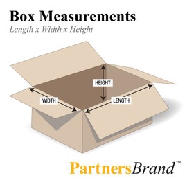 PARTNERS BRAND 14 x 12 x 10 Corrugated Cardboard Boxes, Medium 14"L x 12"W x 10"H, Pack of 25 | Shipping, Packaging, Moving, Storage Box for Home or Business, Strong Wholesale Bulk Boxes