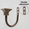 Kowibcl 4Pcs Square Metal Decorative Curtain Holdbacks, Wall Mounted Window